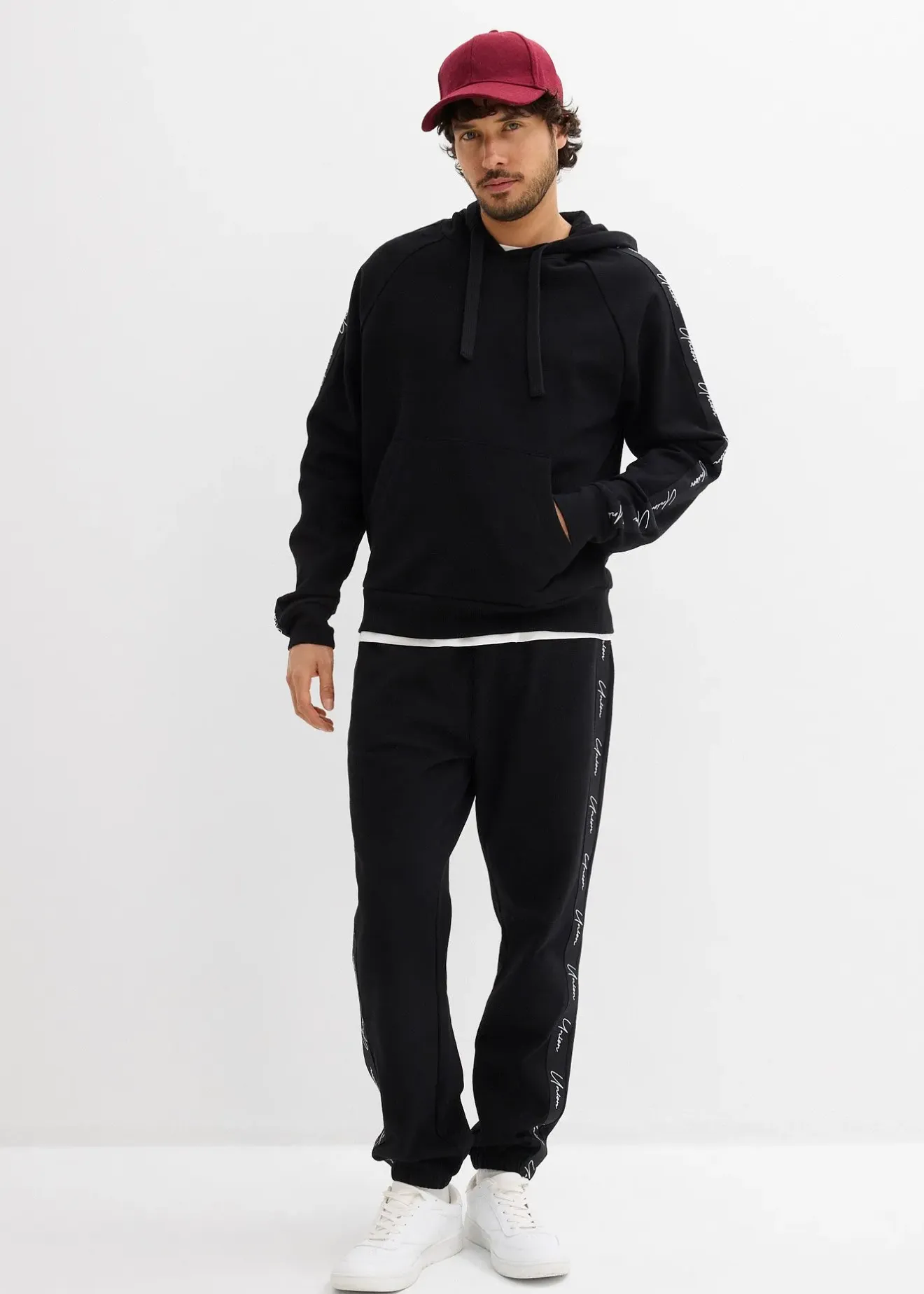 Homme bonprix Sweats|Sweat à capuche loose 100% coton