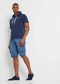 Homme bonprix Sweats|Sweat à capuche, manches courtes