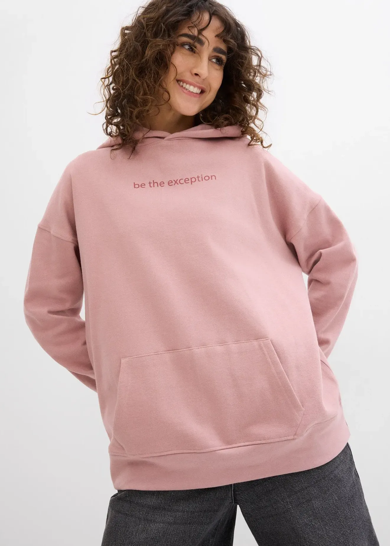 Femme bonprix Sweats|Sweat à capuche oversize 100% coton