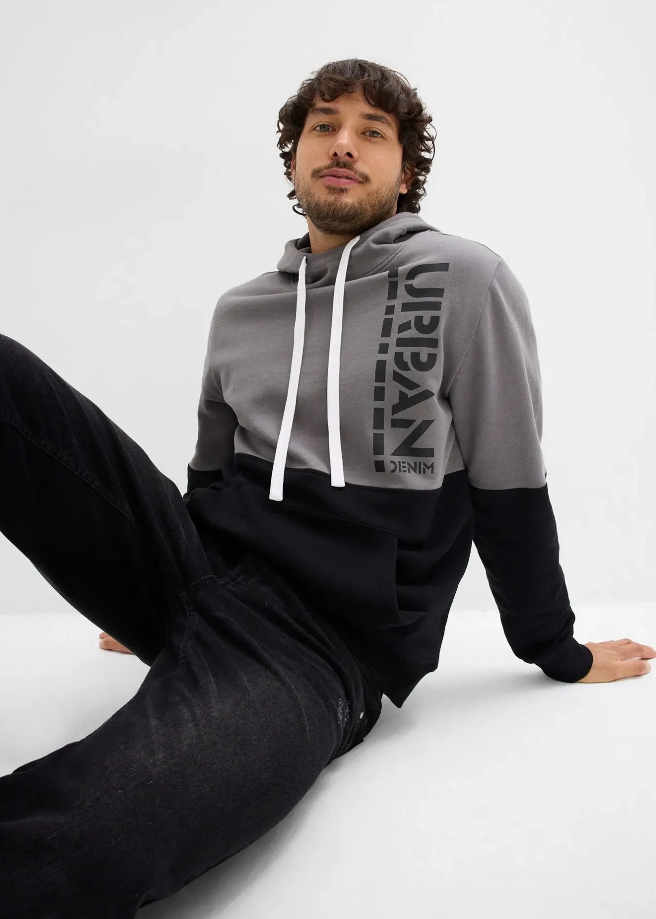 bonprix Sweat à capuche, slim|Homme Vêtements De Sport|Sweats