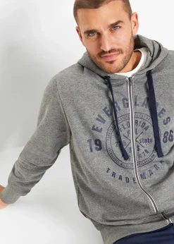 Homme bonprix Sweats|Sweat à capuche zippé confortable