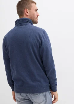 bonprix Sweat à col châle et détails enduits|Homme Sweats