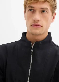 Homme bonprix Sweats|Sweat à col zippé 100% coton