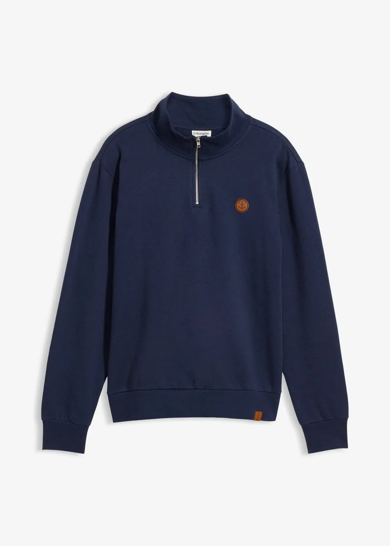 bonprix Sweat à col zippé 100% coton|Homme Sweats