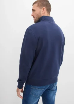 bonprix Sweat à col zippé 100% coton|Homme Sweats