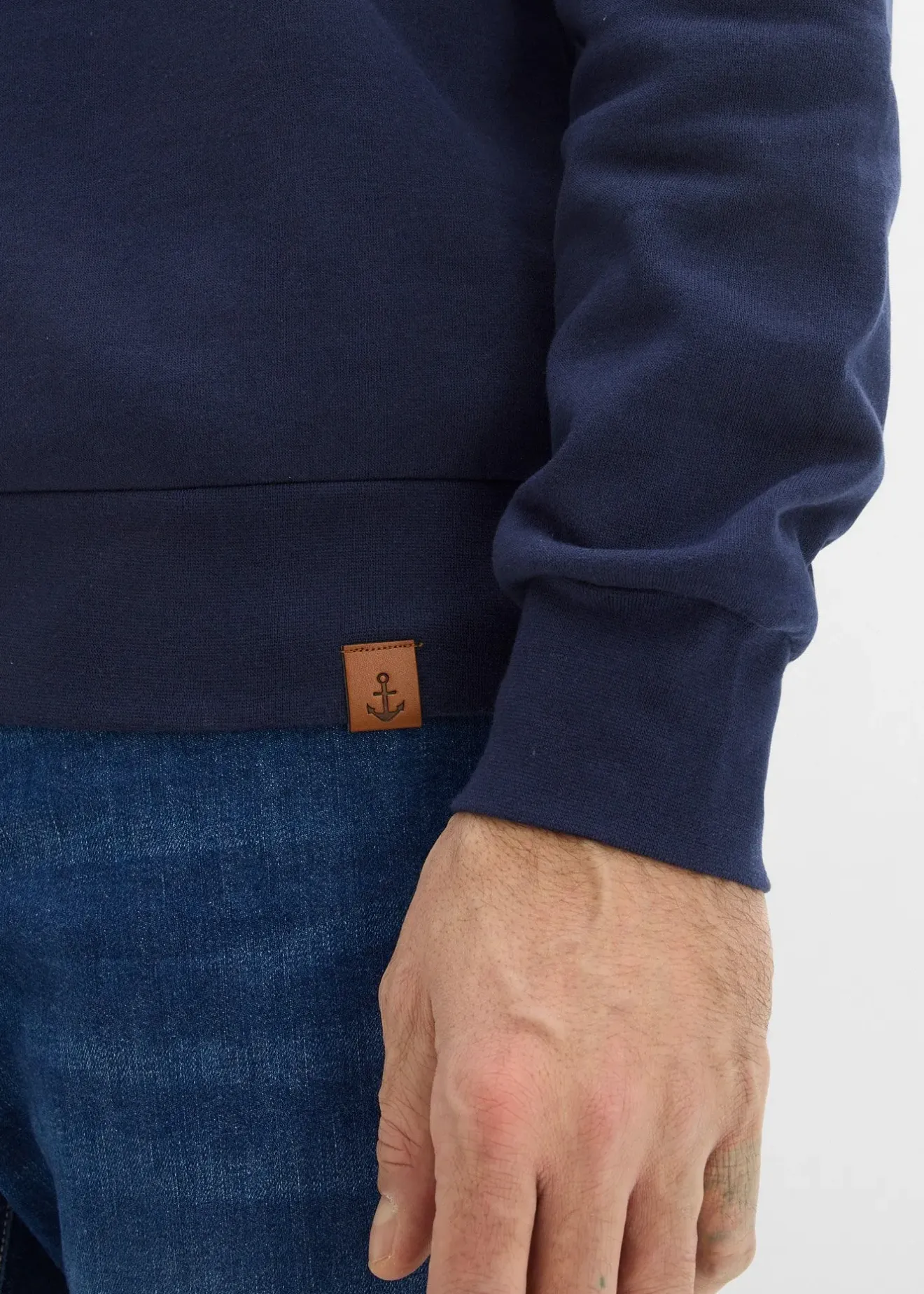 bonprix Sweat à col zippé 100% coton|Homme Sweats