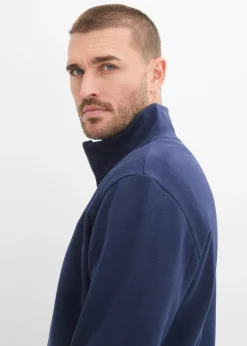 bonprix Sweat à col zippé 100% coton|Homme Sweats