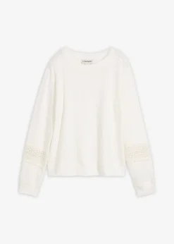 bonprix Sweat avec détails crochet|Femme Sweats