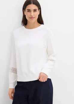 bonprix Sweat avec détails crochet|Femme Sweats