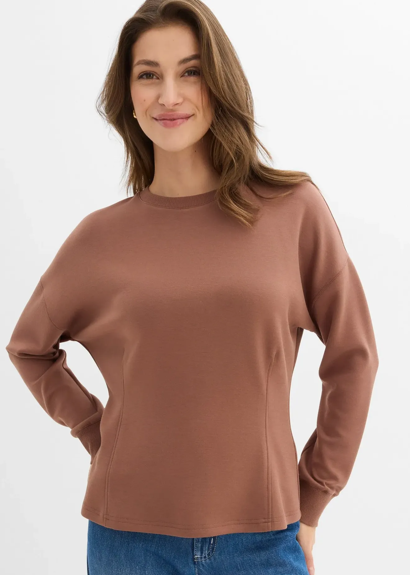 Femme bonprix Sweats|Sweat cintré en matière néoprène