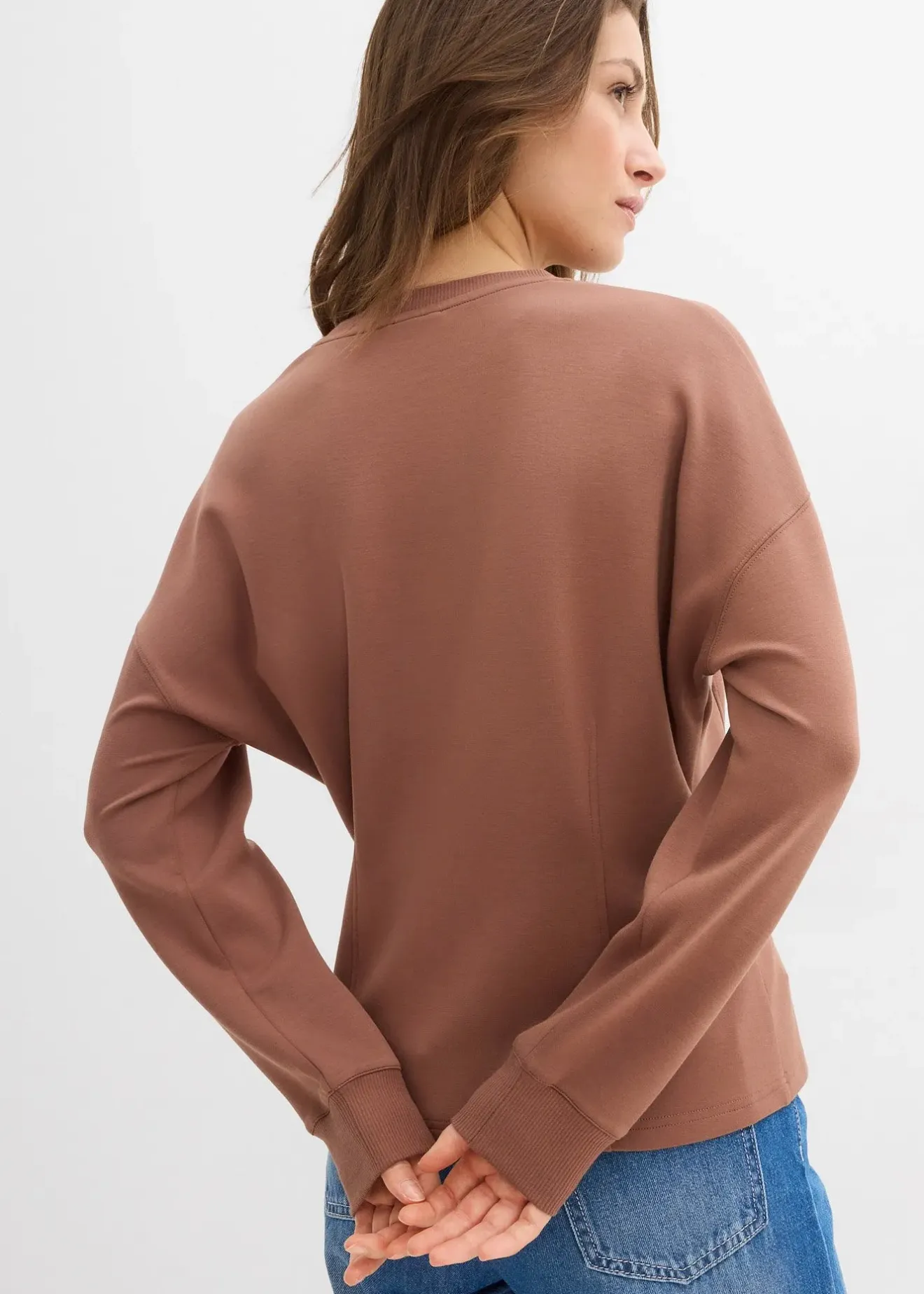 Femme bonprix Sweats|Sweat cintré en matière néoprène