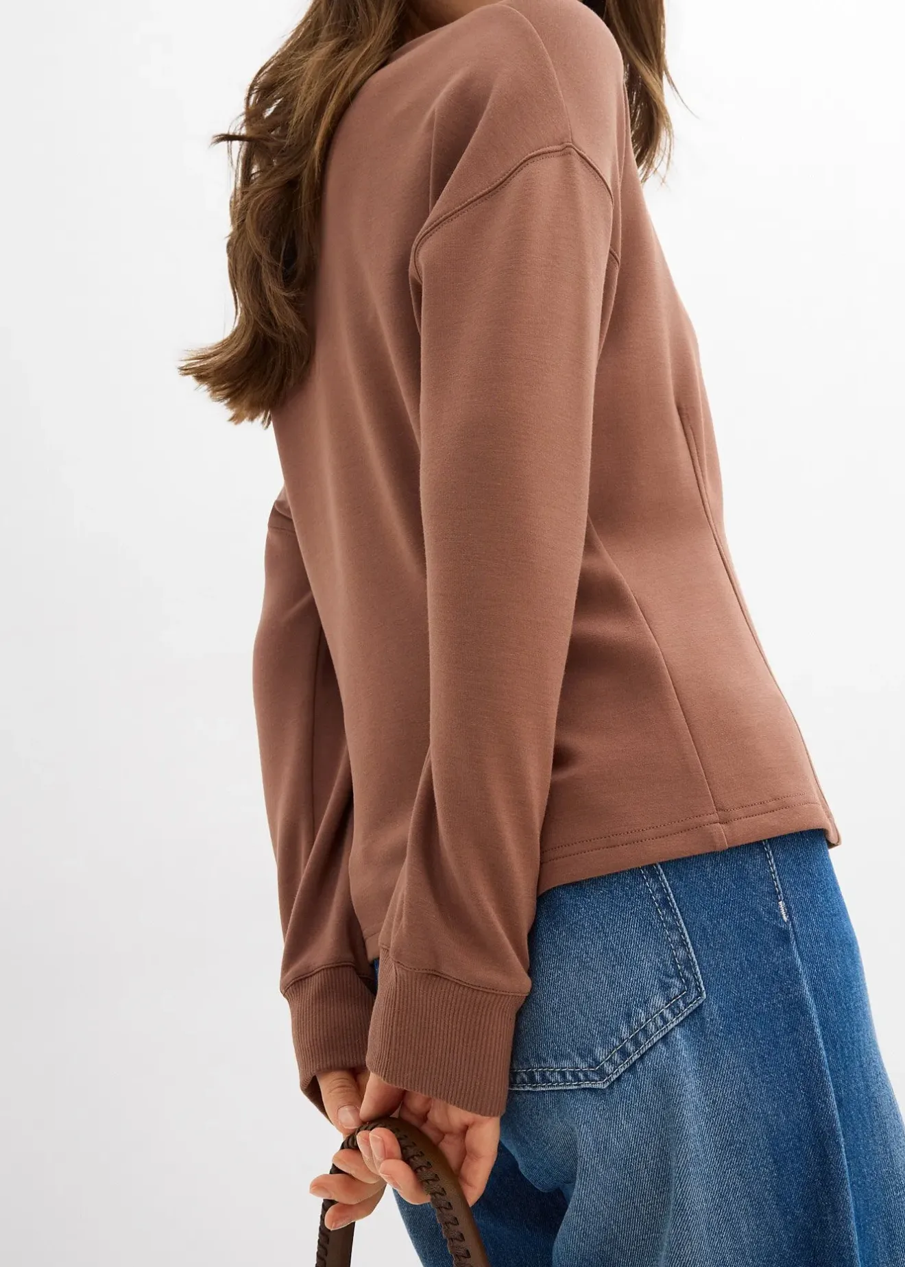 Femme bonprix Sweats|Sweat cintré en matière néoprène