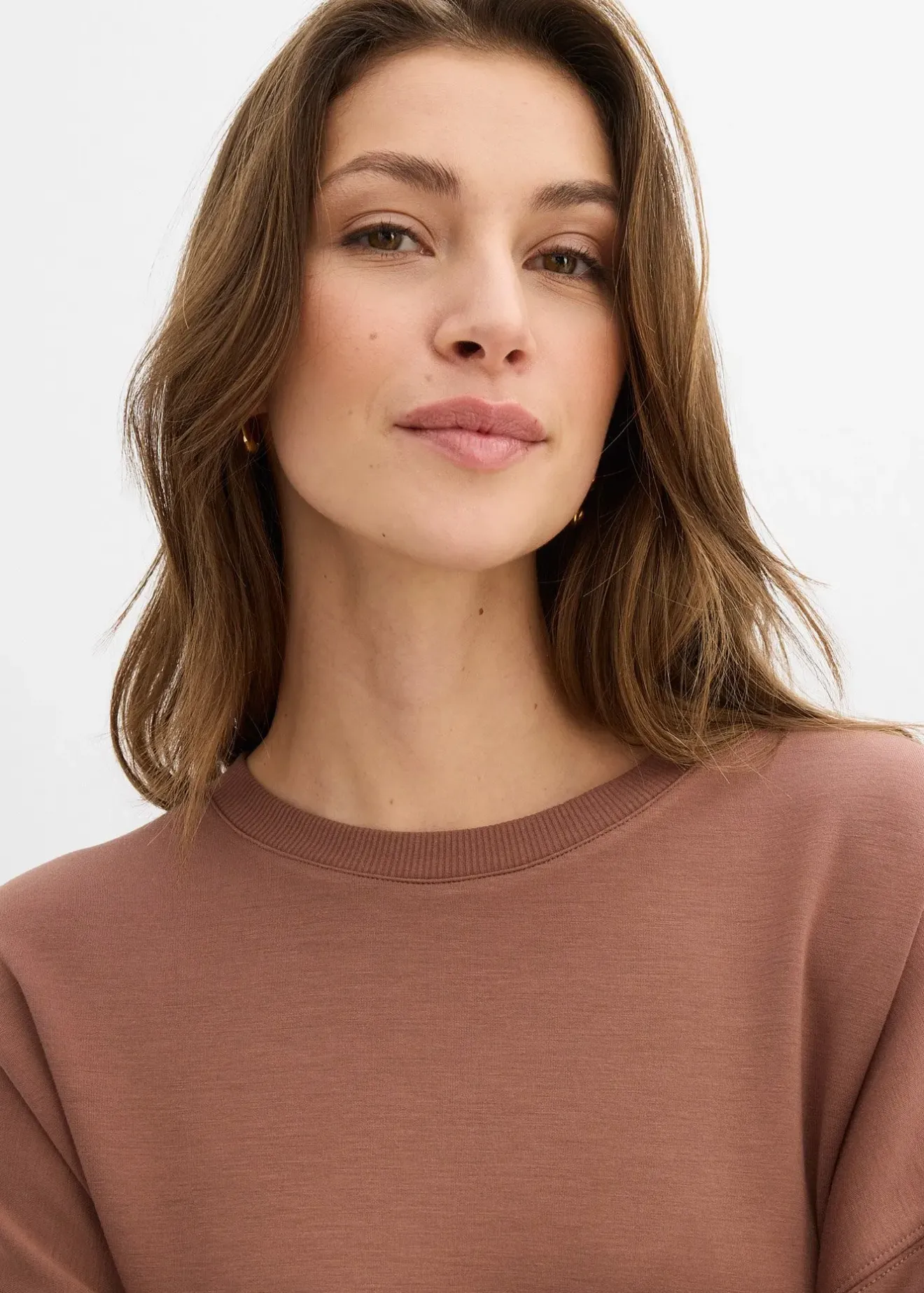 Femme bonprix Sweats|Sweat cintré en matière néoprène