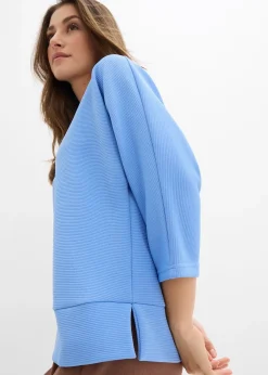 Femme bonprix Sweats|Sweat en matière texturée