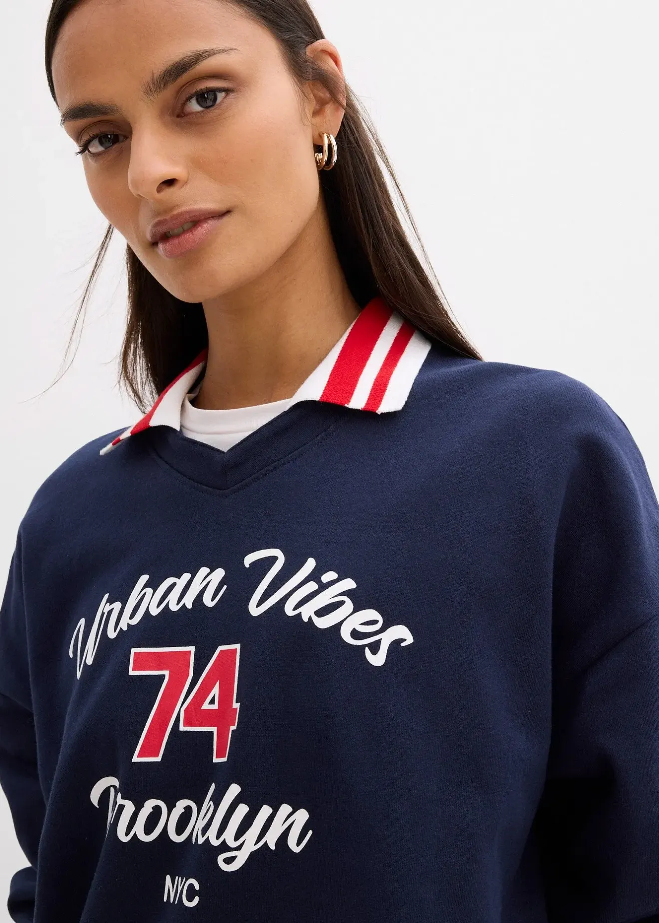 Femme bonprix Sweats|Sweat oversize 100% coton