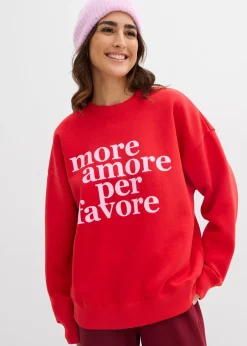 Femme bonprix Sweats|Sweat oversize en coton mélangé