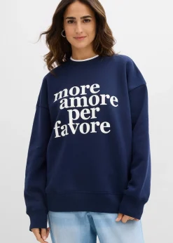 Femme bonprix Sweats|Sweat oversize en coton mélangé