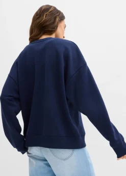 Femme bonprix Sweats|Sweat oversize en coton mélangé