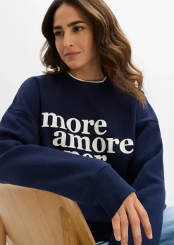 Femme bonprix Sweats|Sweat oversize en coton mélangé