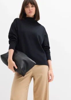 Femme bonprix Basiques|Sweats|Sweat oversize en matière néoprène douce