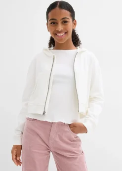 bonprix Sweat zippé à capuche 100% coton|Enfant Vêtements Enfant|Filles 9-16 Ans·Pulls & Sweats