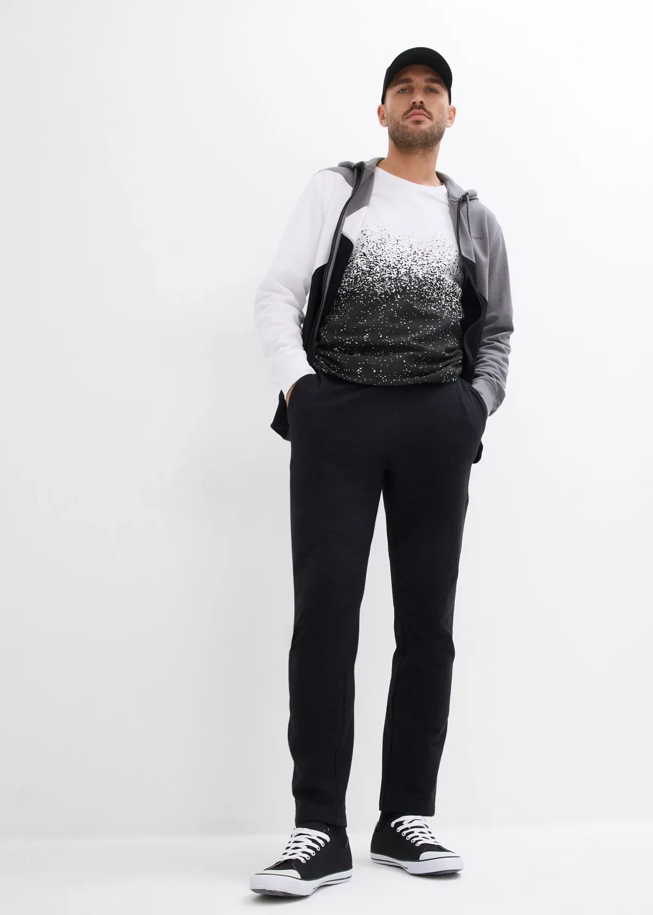 bonprix Sweat zippé à capuche 100% coton|Homme Sweats