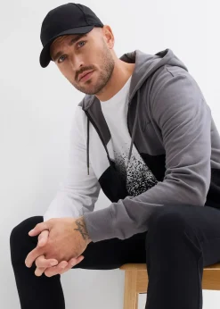 bonprix Sweat zippé à capuche 100% coton|Homme Sweats