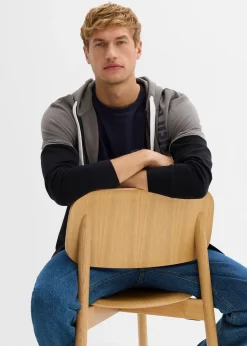 bonprix Sweat zippé à capuche 100% coton|Homme Sweats