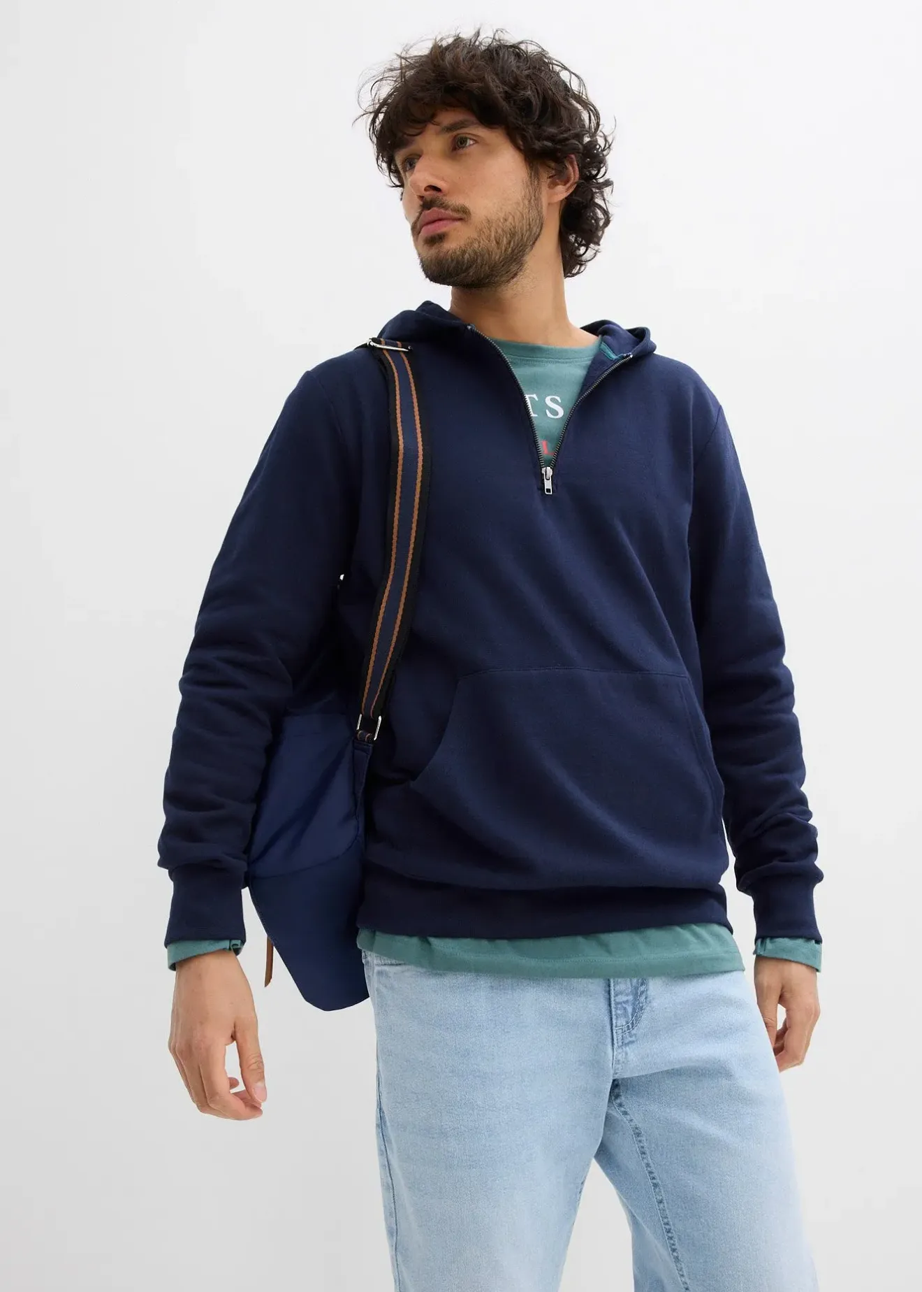bonprix Sweat zippé à capuche 100% coton|Homme Sweats