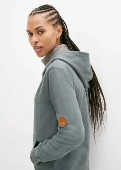 Femme bonprix Sweats|Sweat zippé à capuche, 100% coton