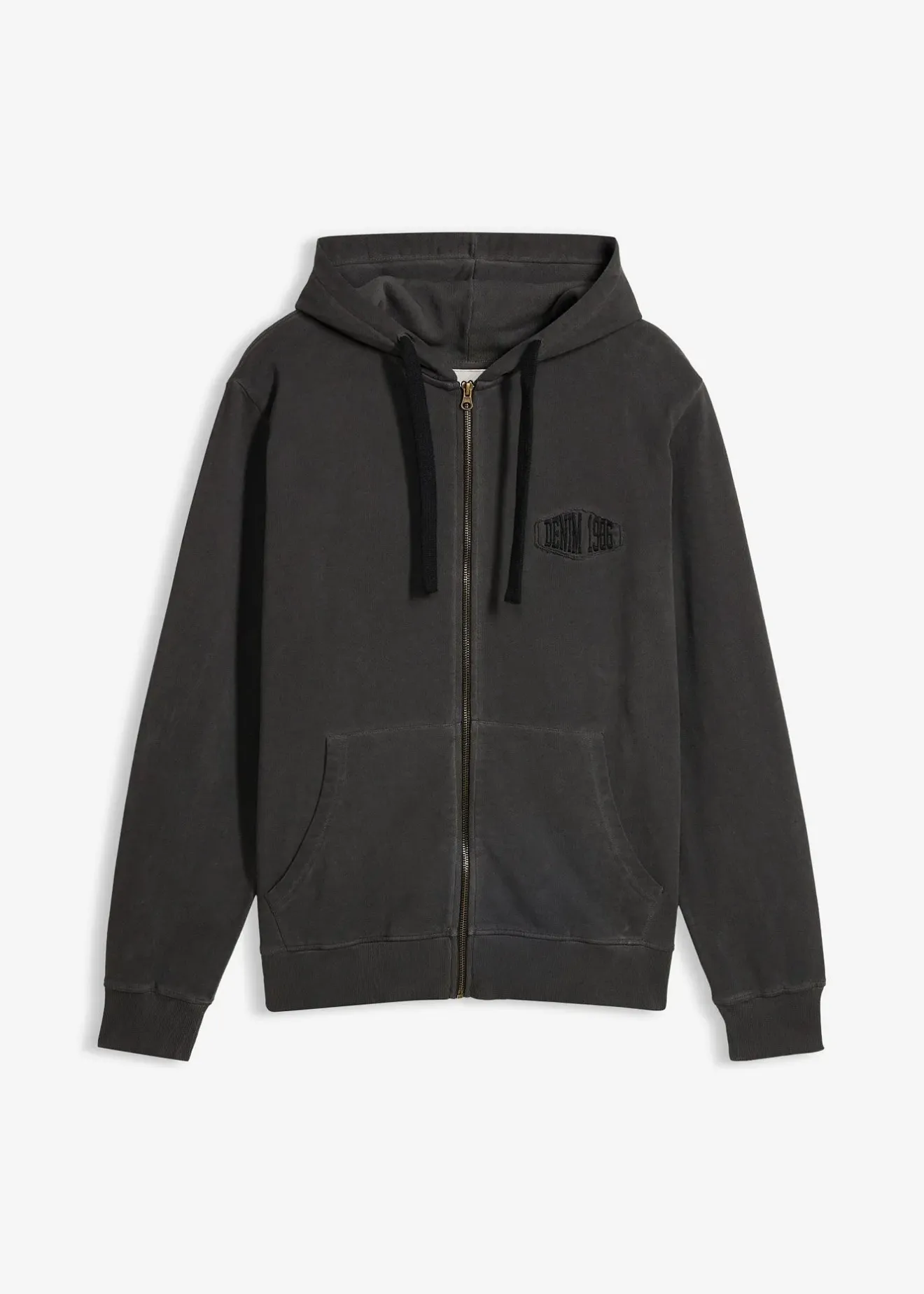 Homme bonprix Sweats|Sweat zippé à capuche, aspect délavé