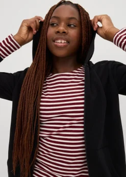 Enfant bonprix Vêtements Enfant|Filles 9-16 Ans·Pulls & Sweats|Sweat zippé à capuche en coton doux et extensible