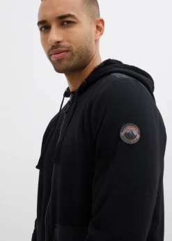 Homme bonprix Vêtements De Plein Air|Sweats|Sweat zippé à capuche et doublure peluche