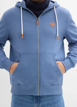 Homme bonprix Vêtements De Sport|Sweats|Sweat zippé à capuche et détails enduits