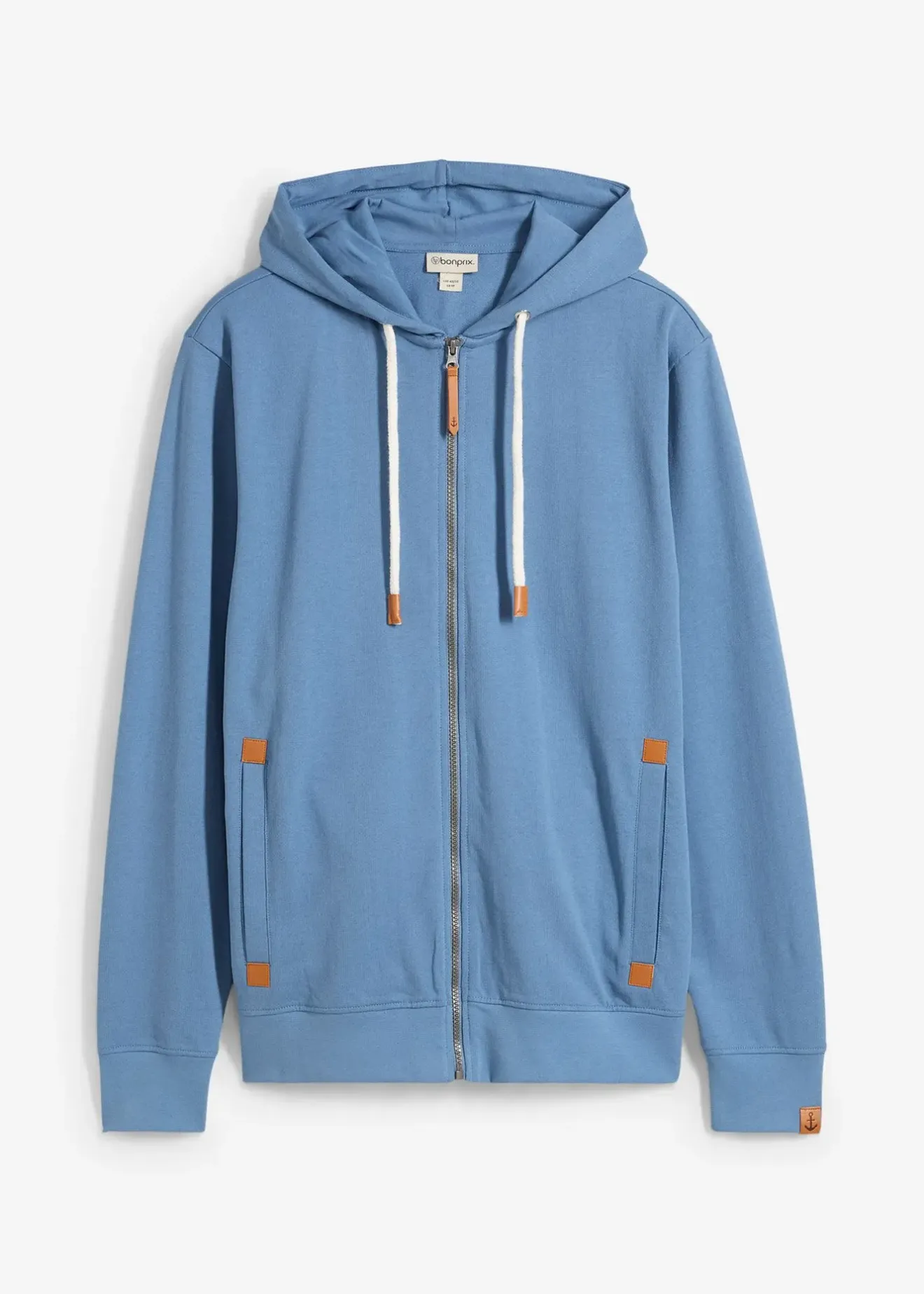 bonprix Sweat zippé à capuche et détails enduits|Homme Sweats