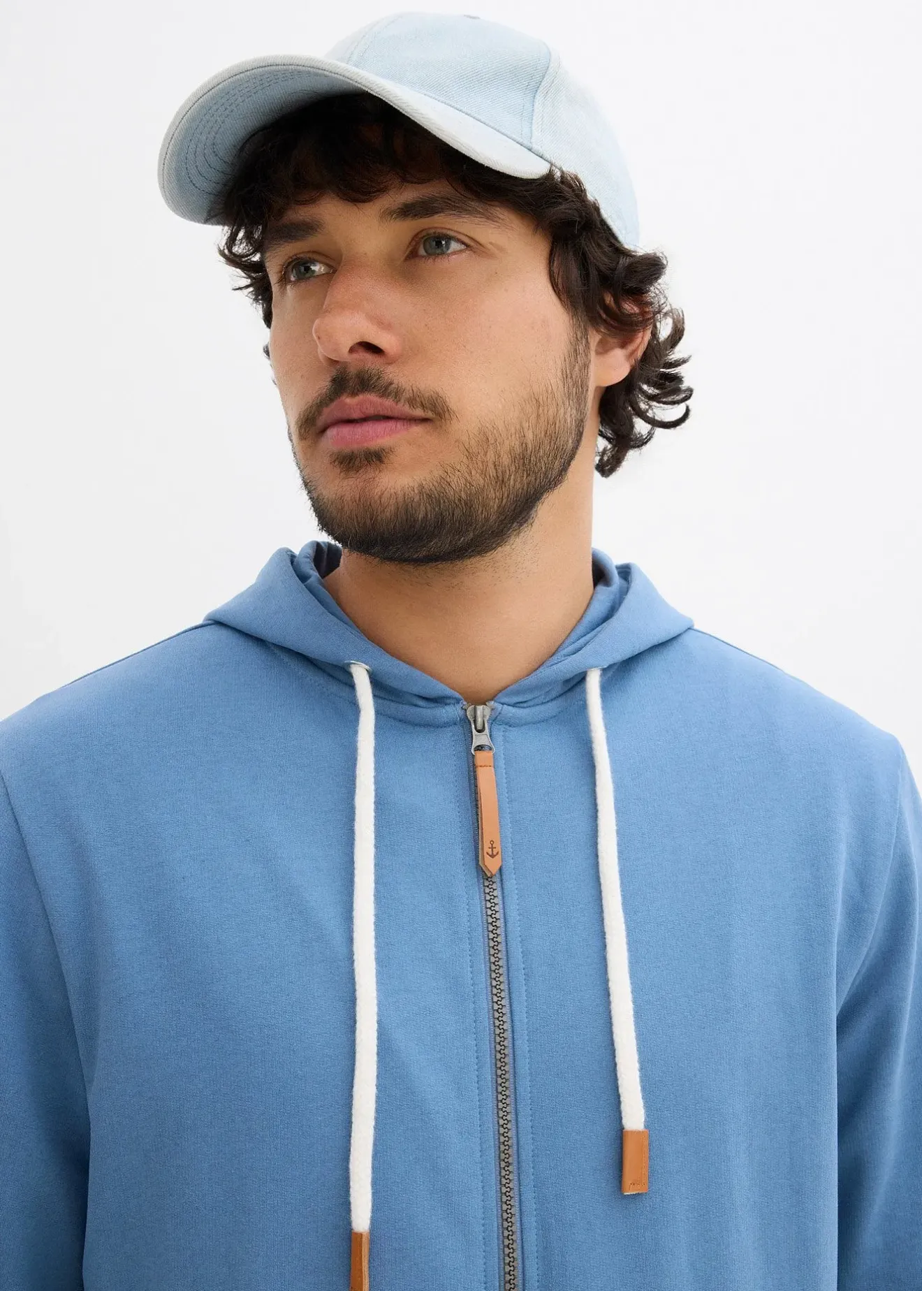 bonprix Sweat zippé à capuche et détails enduits|Homme Sweats