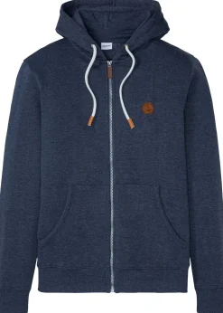 bonprix Sweat zippé à capuche et détails enduits|Homme Vêtements De Sport|Sweats