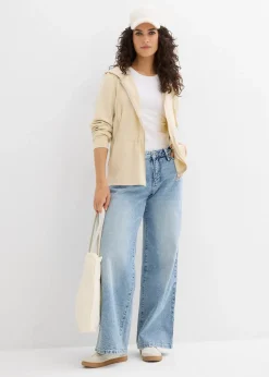 Femme bonprix Sweats|T-Shirts & Tops|Sweat zippé à capuche, extensible