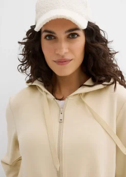 Femme bonprix Sweats|T-Shirts & Tops|Sweat zippé à capuche, extensible