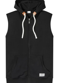 bonprix Sweat zippé à capuche sans manches en coton mélangé|Homme Sweats