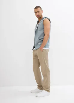 Homme bonprix Sweats|Sweat zippé à capuche sans manches en coton mélangé