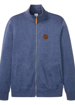 bonprix Sweat zippé à col montant et détails enduits|Homme Sweats