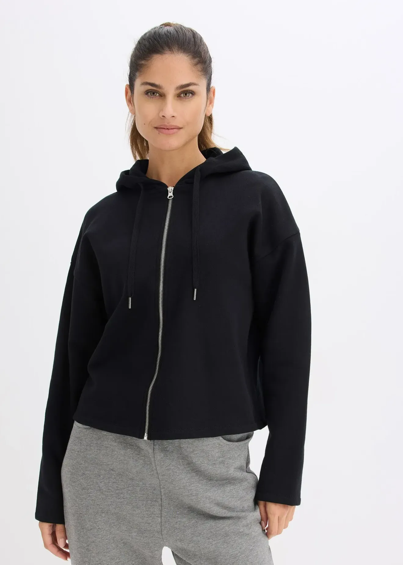 Femme bonprix Basiques|Sweats|Sweat zippé 100% coton