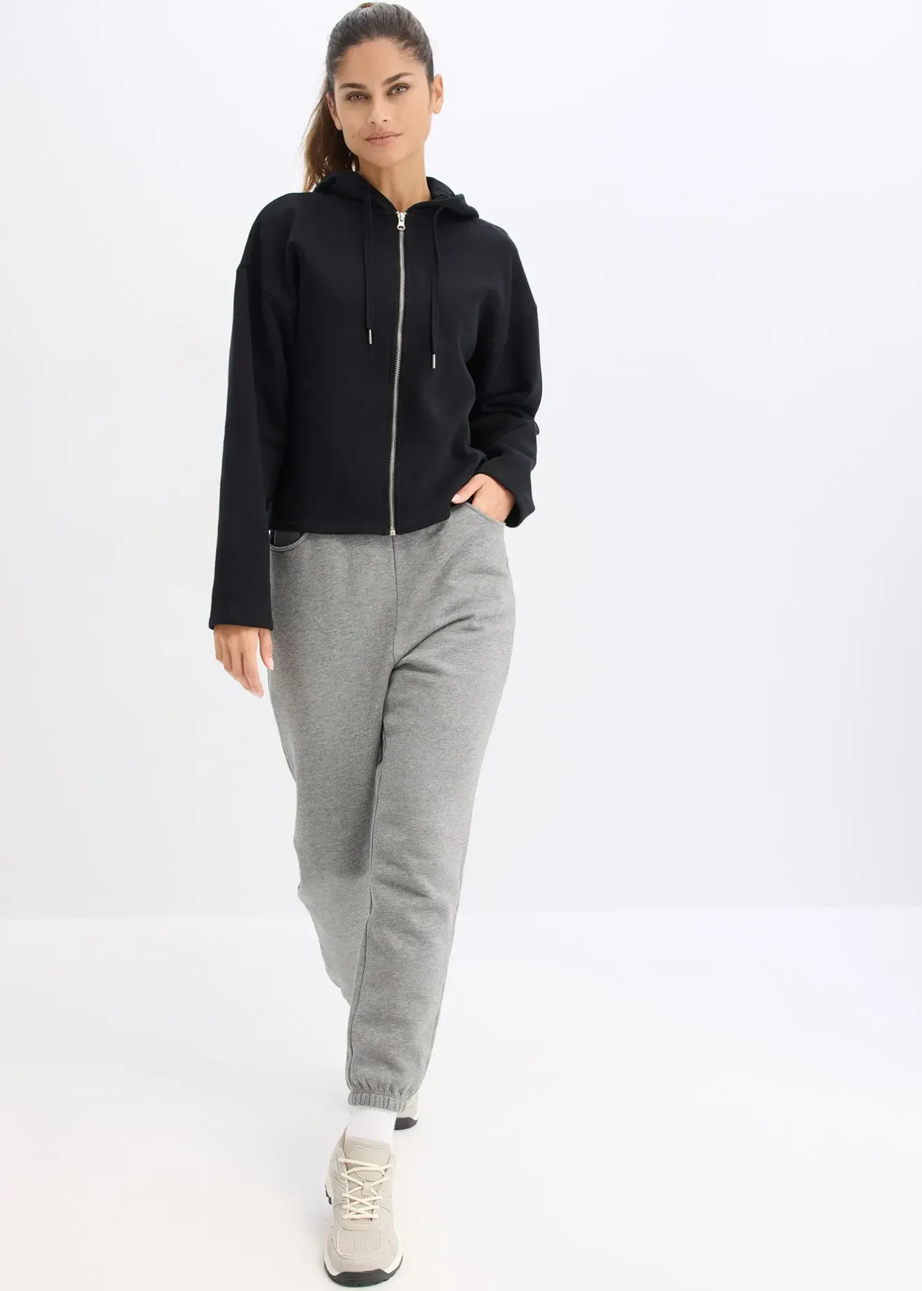 Femme bonprix Basiques|Sweats|Sweat zippé 100% coton