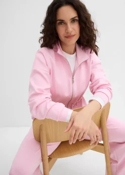 bonprix Sweat zippé en matière néoprène douce|Femme Sweats|T-Shirts & Tops