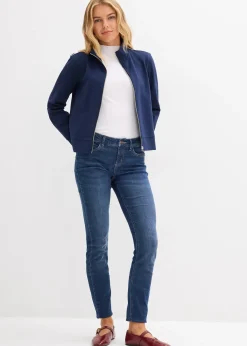 Femme bonprix Sweats|Sweat zippé en Punto di Roma confortable