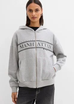 bonprix Sweat zippé large à capuche|Femme Sweats