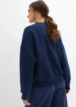 Femme bonprix Sweats|Sweat zippé oversize en matière néoprène