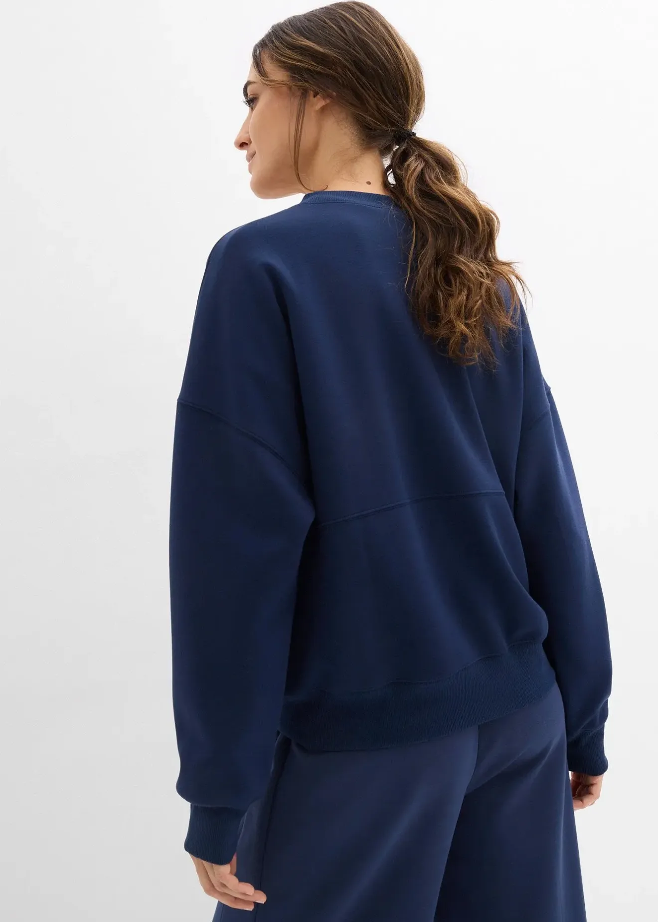 Femme bonprix Sweats|Sweat zippé oversize en matière néoprène