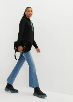 Femme bonprix Basiques|Sweats|Sweat-shirt à capuche avec détails contrastants